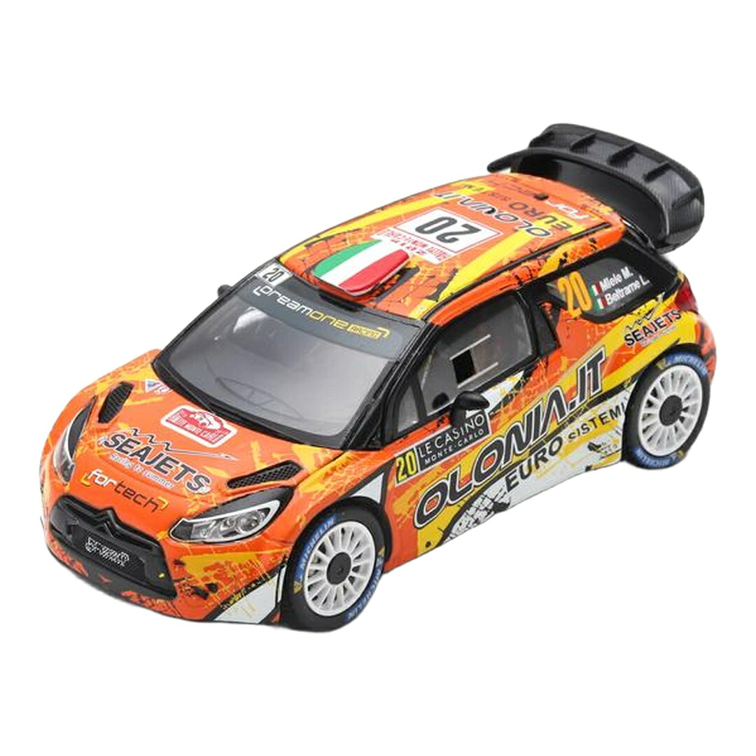 シトロエン DS3 WRC #20 オレンジ色 ラリー・モンテカルロ 2019 M.Miele L.Beltrame / Spark 1/43 ミニカー