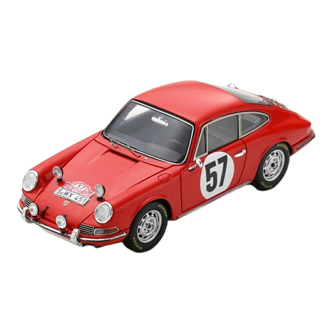 ポルシェ 911S #57 ラリー・モンテカルロ 1966 赤いこと R.Buchet J.Schlesser / Spark 1/43 ミニカー