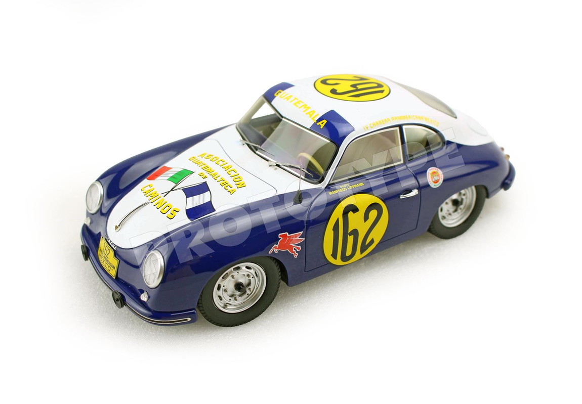 【取っておく】Porscheポルシェ 356A 4th Carrera Panamericana 1954 Guatemalteca n162 / BBR 1/18 ミニカー
