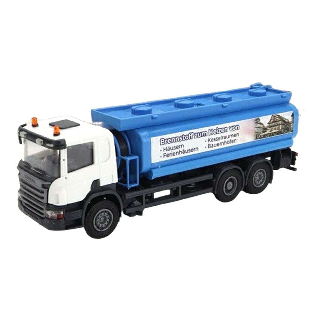 Scaniaスカニア P124.860 タンクローリー Brennstoff Heizen von 青碧 白いこと / Brekina 1/87 ミニカー 貨物自動車ひな型