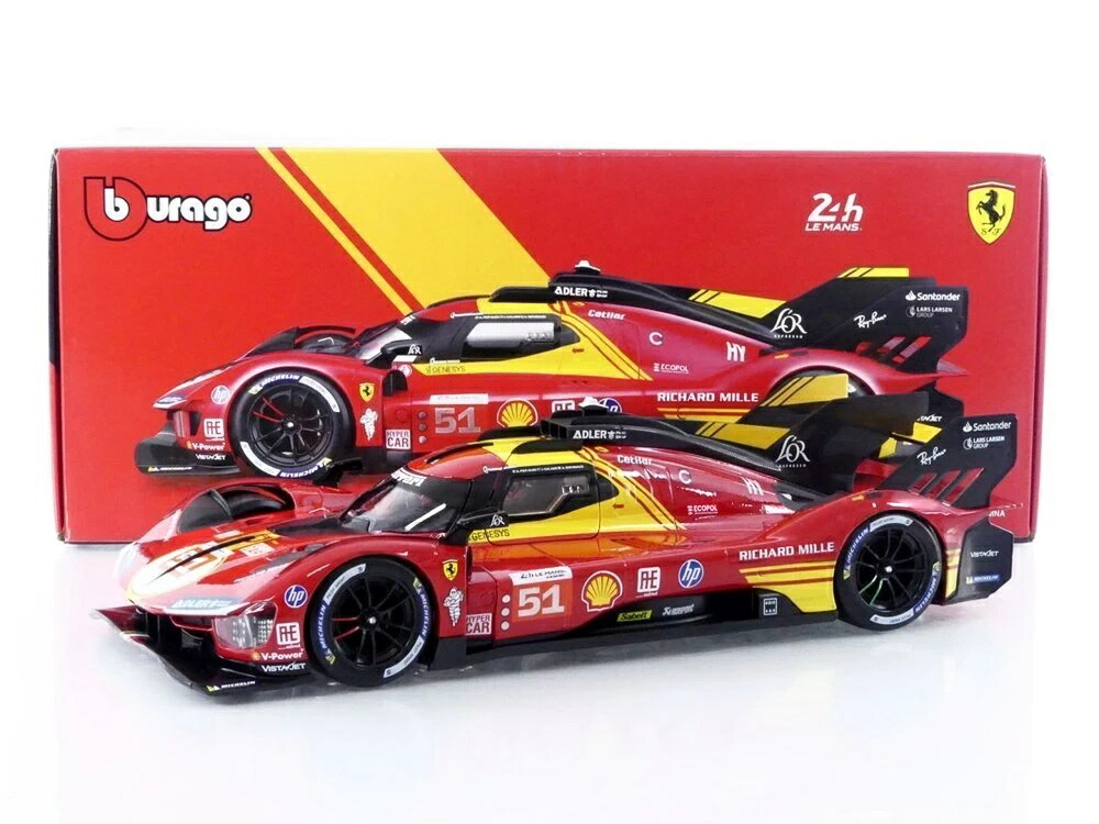 フェラーリ 499P #51 24第四次元ル・マン 2024 赤いこと / Bburago 1/18 ミニカー
