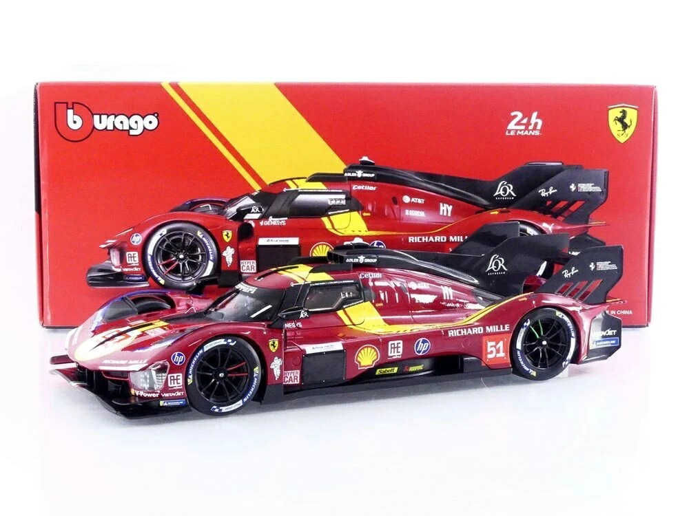 フェラーリ 499P #51 ル・マン24第四次元 2025 赤いこと / Bburago 1/18 ミニカー