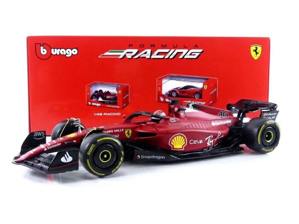 フェラーリ F1-75 2022 #16 シャルル・ルクレール 赤いこと / Bburago 1/18 ミニカー