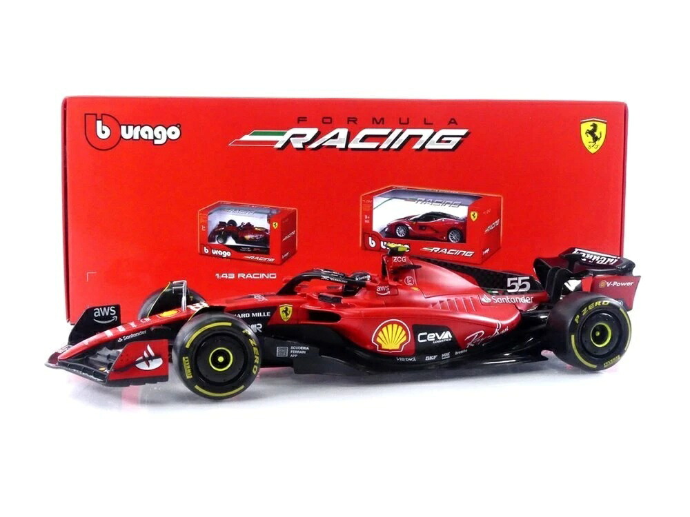 フェラーリ 空想科学小説-23 2023 #55 カルロス・サインツ 赤いこと / Bburago 1/43 ミニカー
