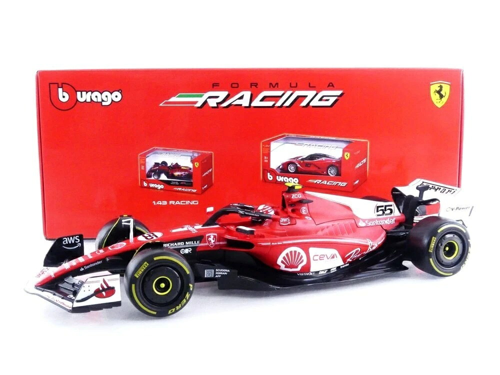フェラーリ F1 空想科学小説-23 #55 カルロス・サインツ ラスベガスGP 2023 赤いこと / Bburago 1/43 ミニカー