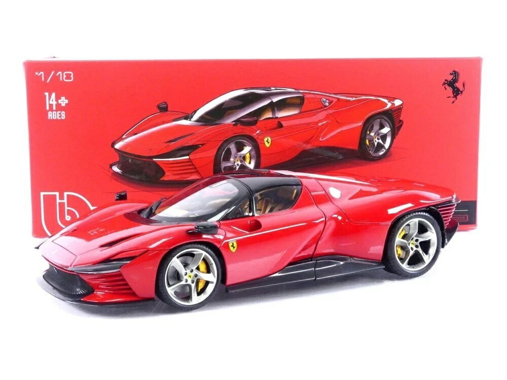 フェラーリ デイトナ SP3 細蟹 クローズド変わり種 2022 赤いこと / Bburago 1/18 ミニカー