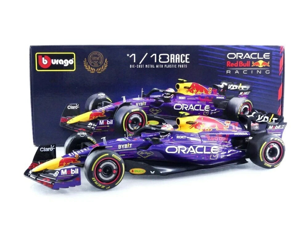 赤いことブル RB19 #11 セルジオ・ペレス ラスベガスGP 2023 パープル / Bburago 1/18 ミニカー