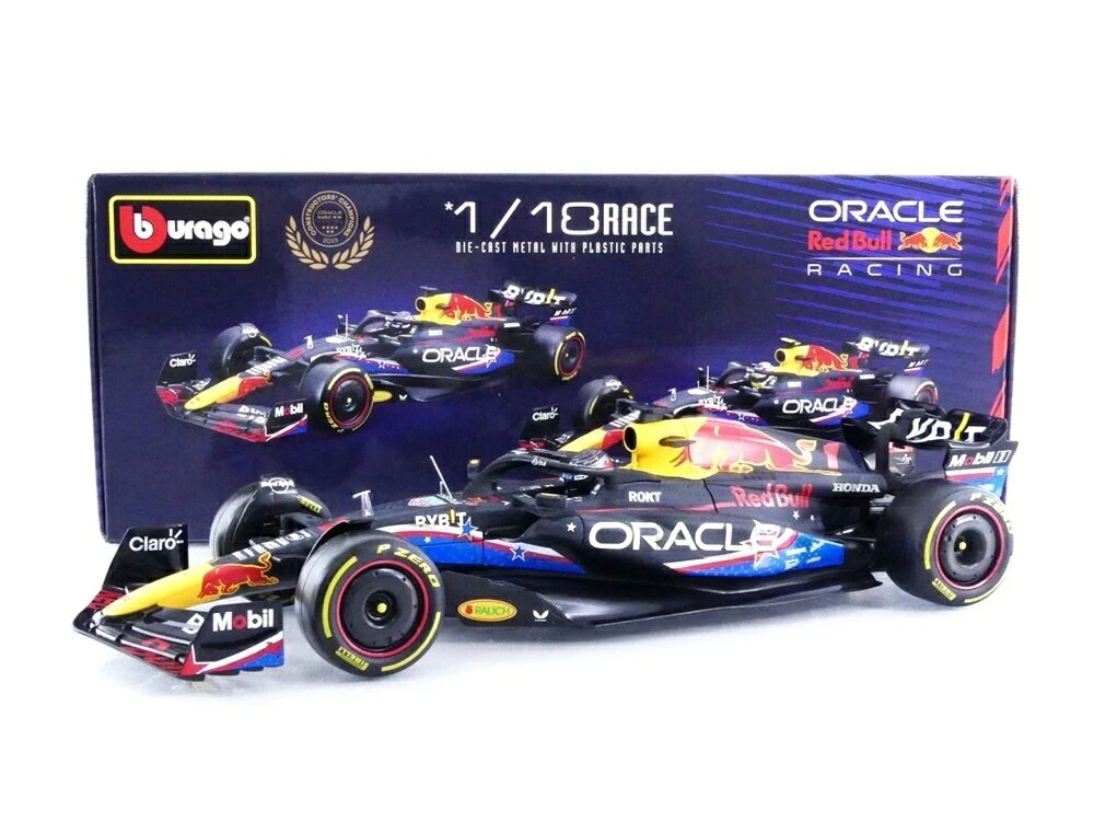 赤いことブル RB19 #1 マックス・フェルスタッペン 2023 オースティンGP 勝ちとる祝する / Bburago 1/18 ミニカー