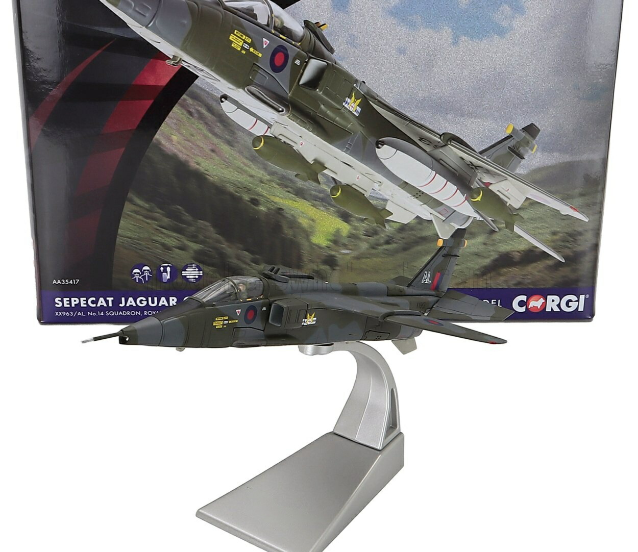 SEPECAT Jaguarジャガー GR.1 XX963/AL No.14 1973 ミリタリー偽装 / Corgi 1/72 ミニカー ミリタリーひな形