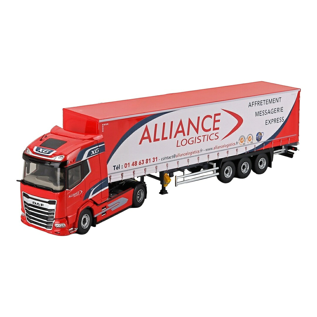 DAF XG トラック ALLIANCE TRANSPORTS 2021 レッドホワイト / ELIGOR 1/43 ミニカー トラック模型|ラストホビー