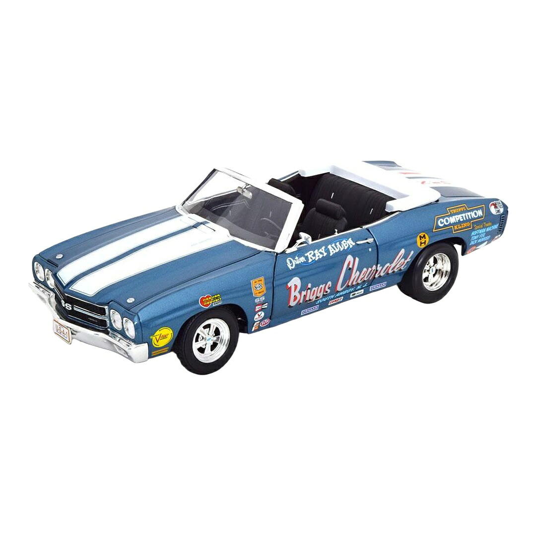シボレー Chevelle 坊やリオ Briggs Drag Car 1970 ブルーメタリック Ray Allen 774台制限事項 / GMP 1/18 ミニカ