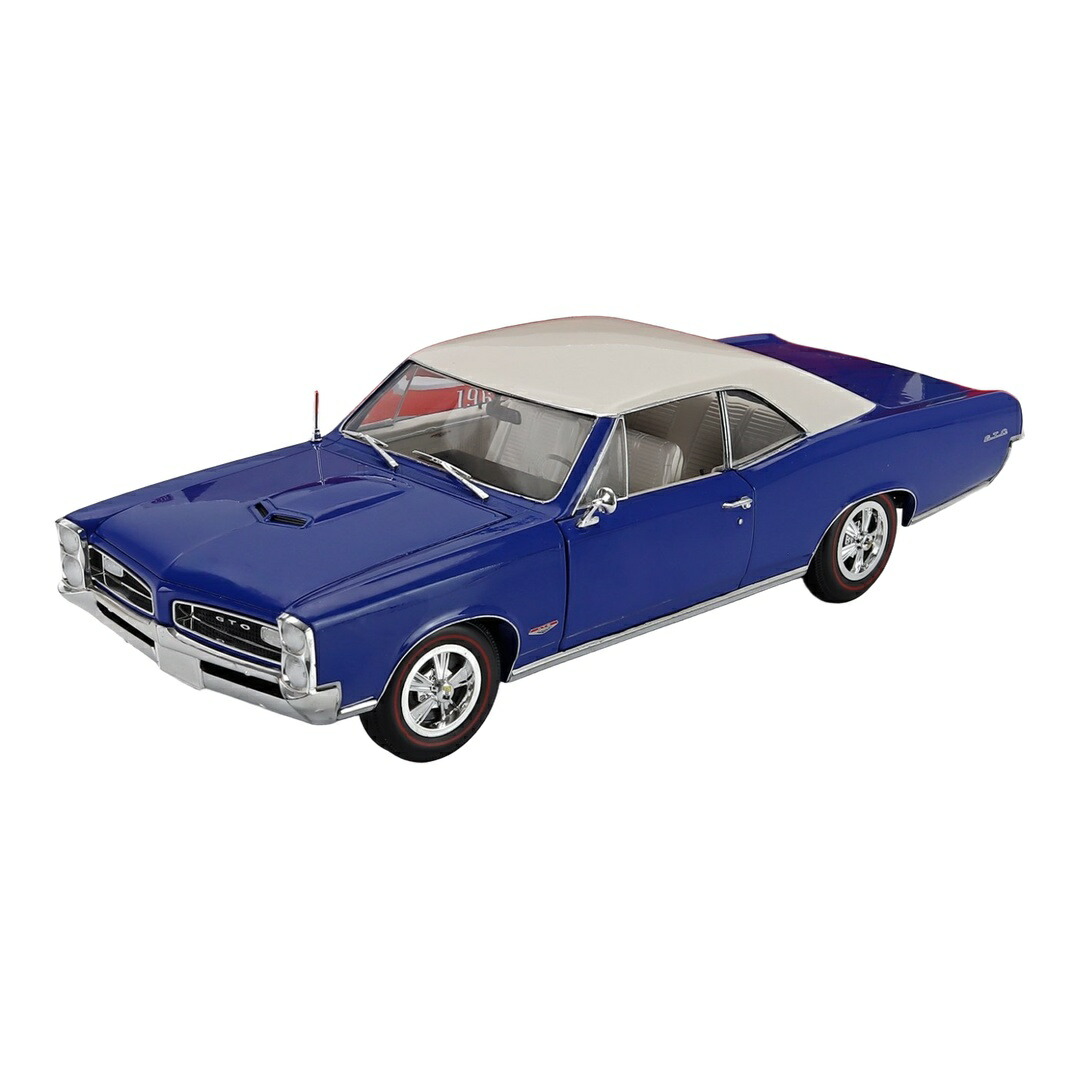 Pontiacポンティアック GTO クーペ 1966 青色 白いこと / HIGHWAY61 1/18 ミニカー