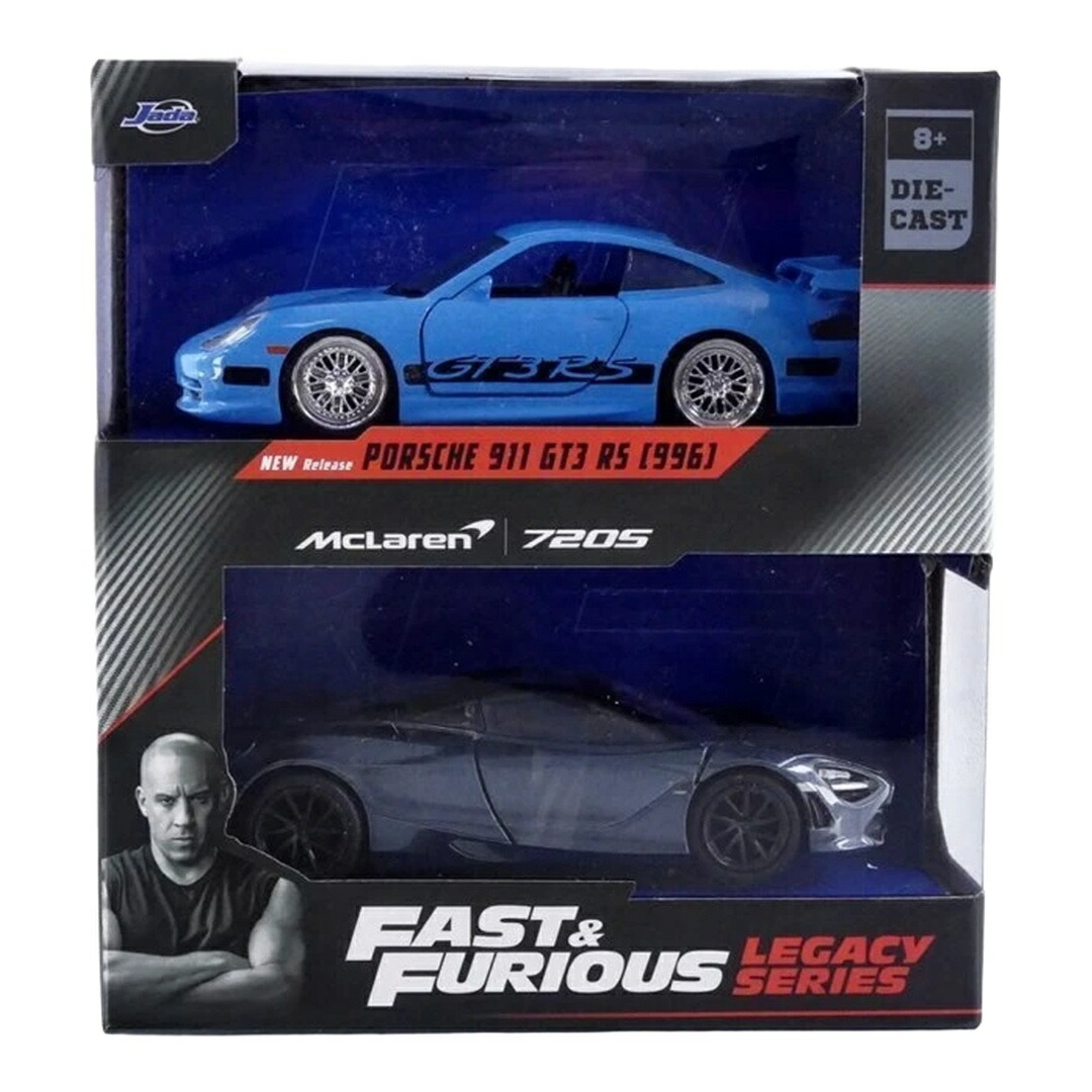 ポルシェ 911 GT3 RS マクラーレン 720S 2台書き割り ワイルドスピード / JADA 1/32 ミニカー