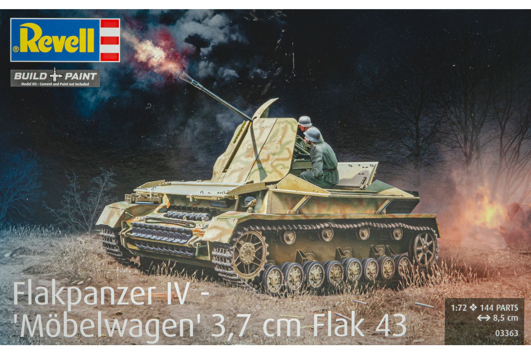 Flakpanzer IV Moebelwagen 3.7 糎 Flak 43 精神的な統合プラモ一揃いの道具ひな型 特車 /Revell 1/72