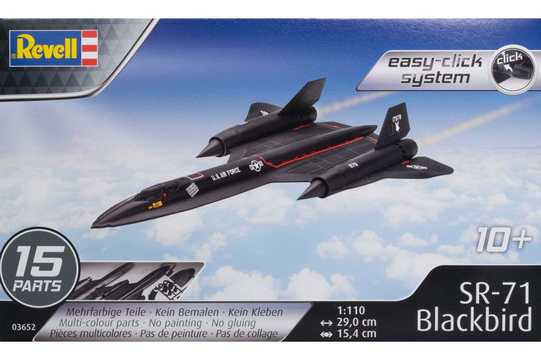 Lockheed SR-71 Blackbird 黒いこと小鳥 easy-click-system 精神的な統合プラモ一揃いの道具ひな型 せめぎ合う機 /Revell 1/110