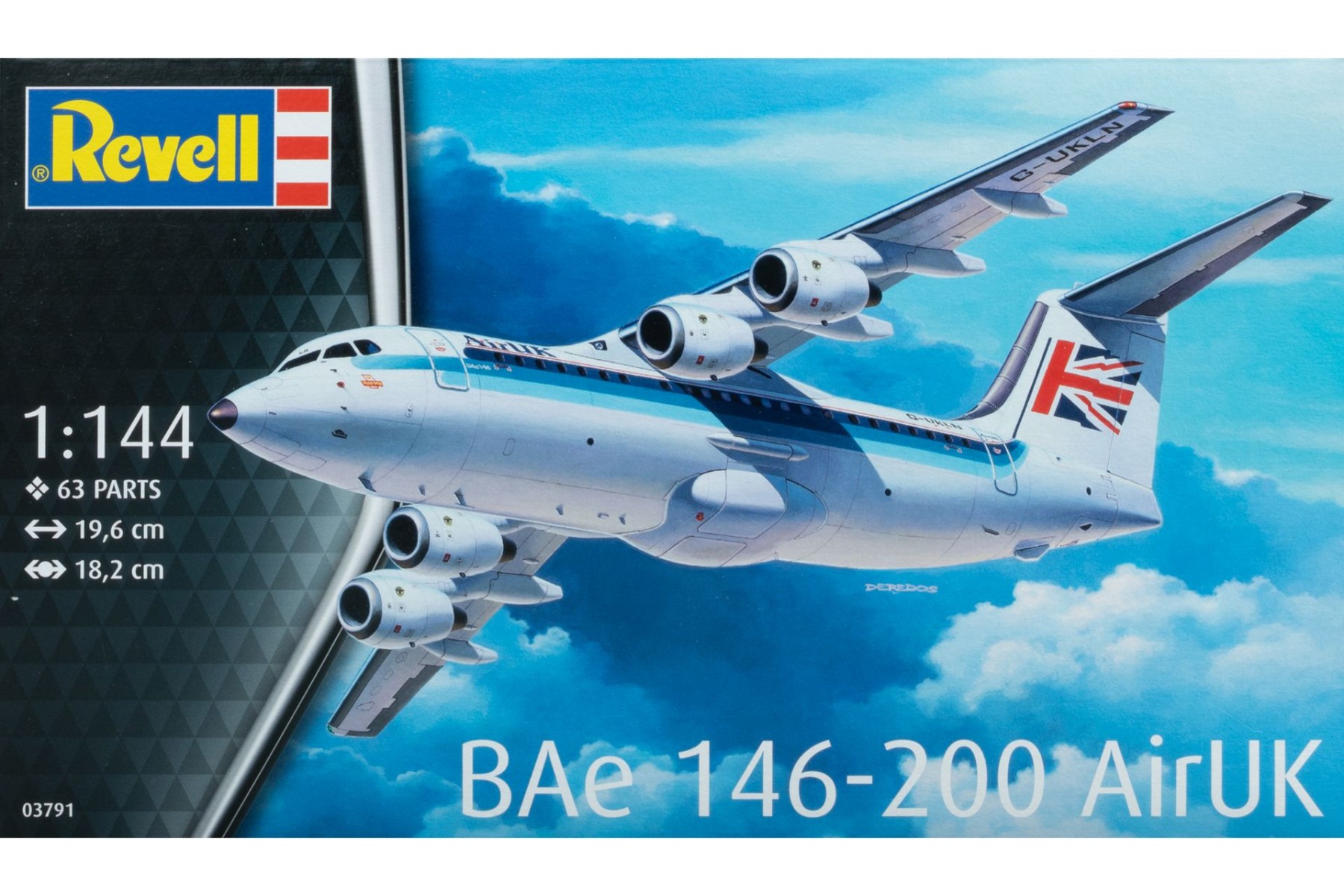 BAe 146-200 AirUK 精神的な統合プラモ一揃いの道具ひな形 航空機 /Revell 1/144