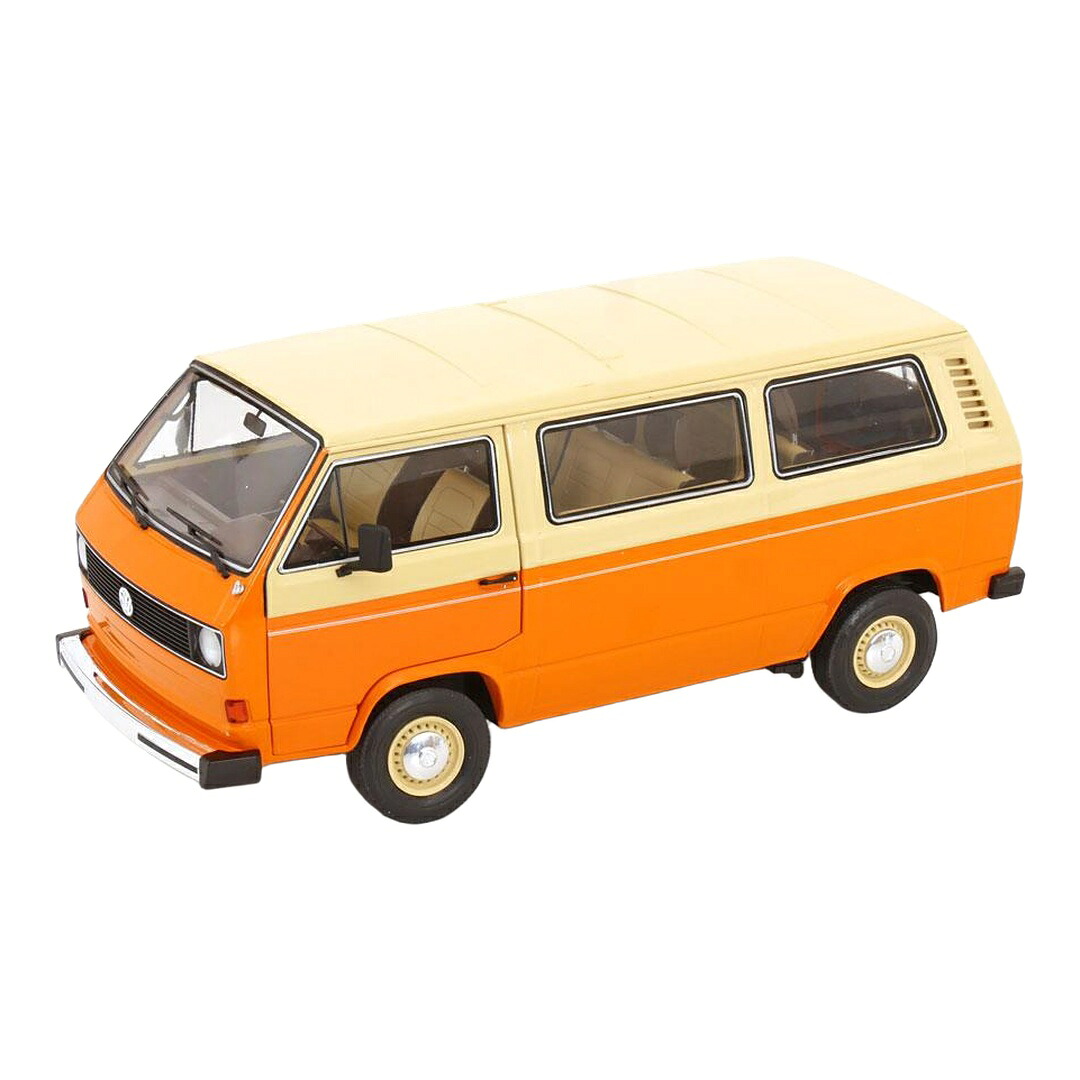VW T3a 二階建てバス オレンジ色 皮膚軟化剤 / Schuco 1/18 ミニカー