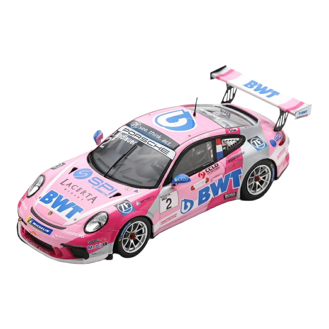 ポルシェ 911 991-2 GT3 Cup #2 カレラカップ ＦＲＧタイトル 2019 J.Andlauer さくら色 / Spark 1/43 ミニカー