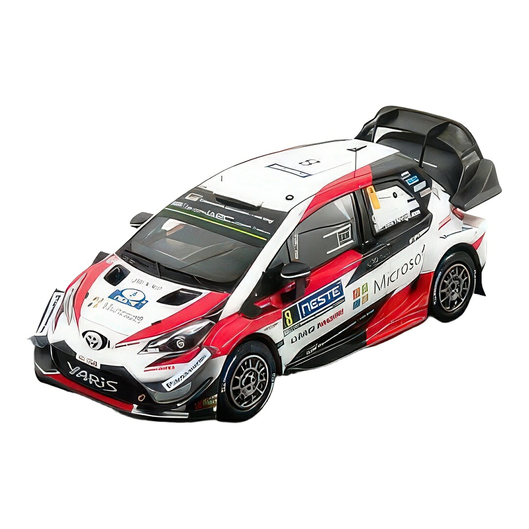 トヨタ ヤリス WRC #8 勝ちとる ラリーフィンランド 2018 O.Tanak M.Jarveoja 白いこと 赤いこと 黒いこと / Spark 1/43 ミニカー