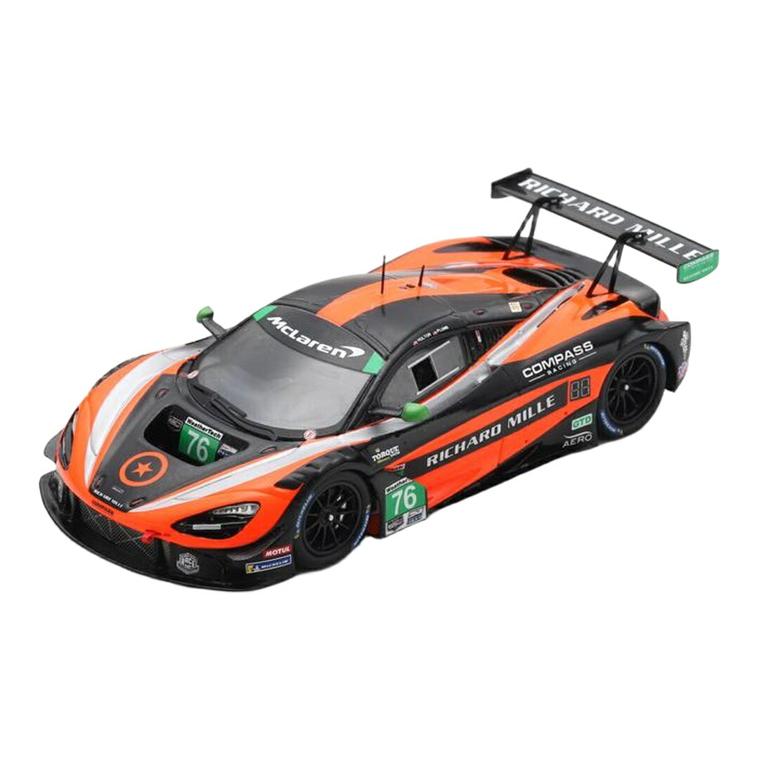 マクラーレン 720S GT3 #76 チームコンパスレーシング ミッドオハイオ 2019 P.Holton M.Plumb オレンジ色 黒いこと 白いこと / Spark 1/43