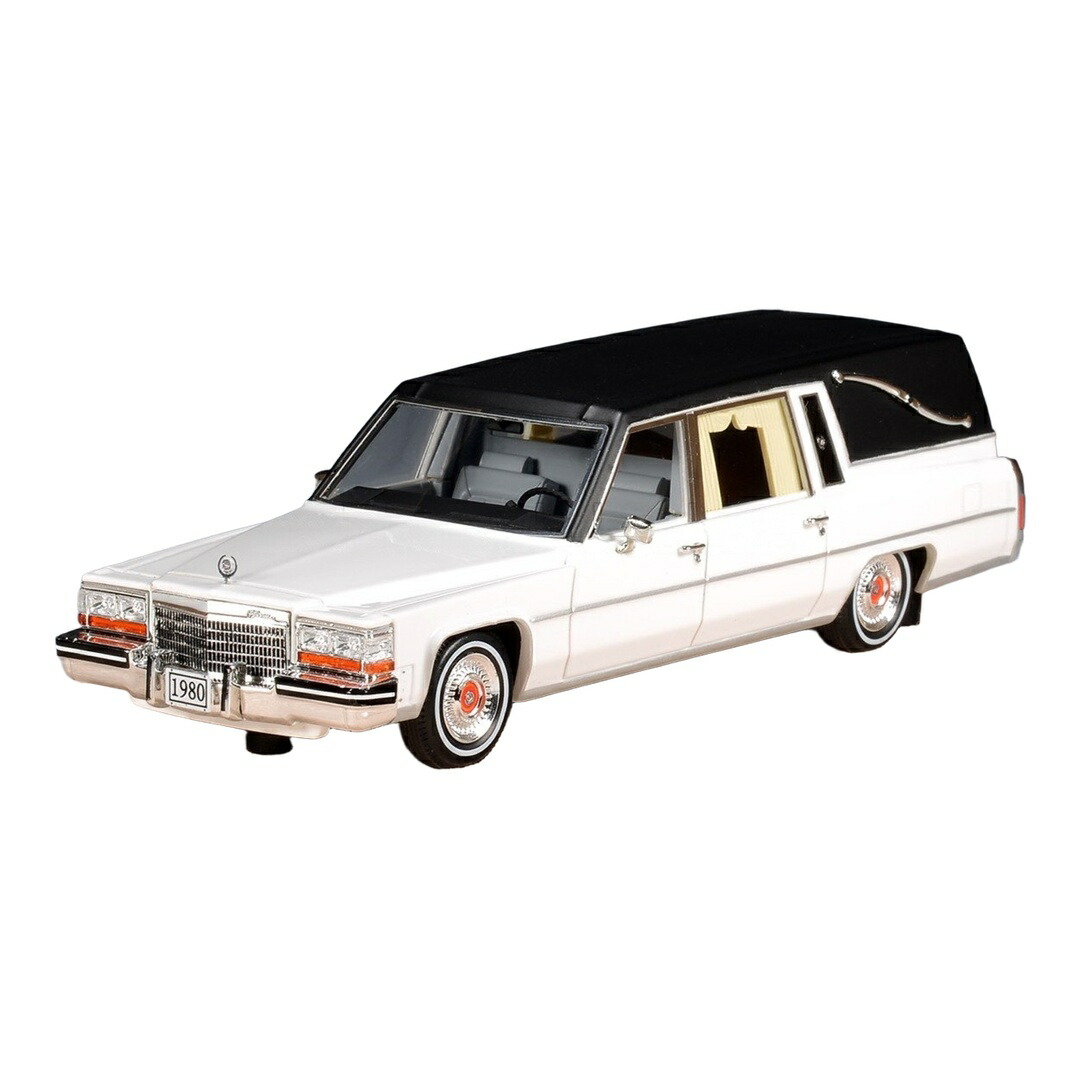 【取っておく】2026年発売予定を組む Cadillacキャデラック Superior 1980 霊柩車 白いこと/黒いこと / STAMP-MODELS 1/43 ミニカー
