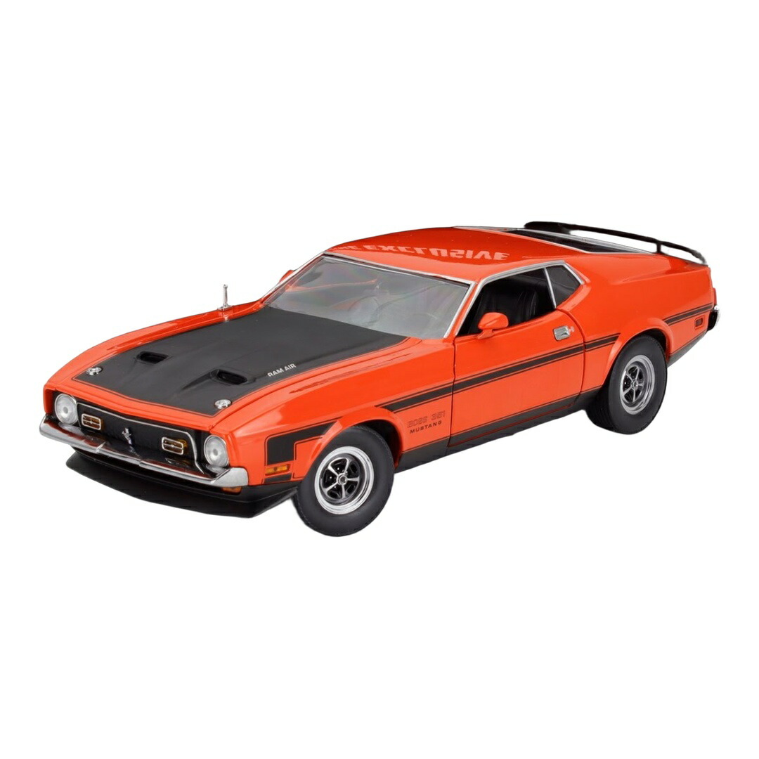 Fordジェラルド・r・フォード Mustangマスタング Boss 351 Ram Air クーペ 1971 オレンジ色/黒いこと / Sun Star 1/18 ミニカー