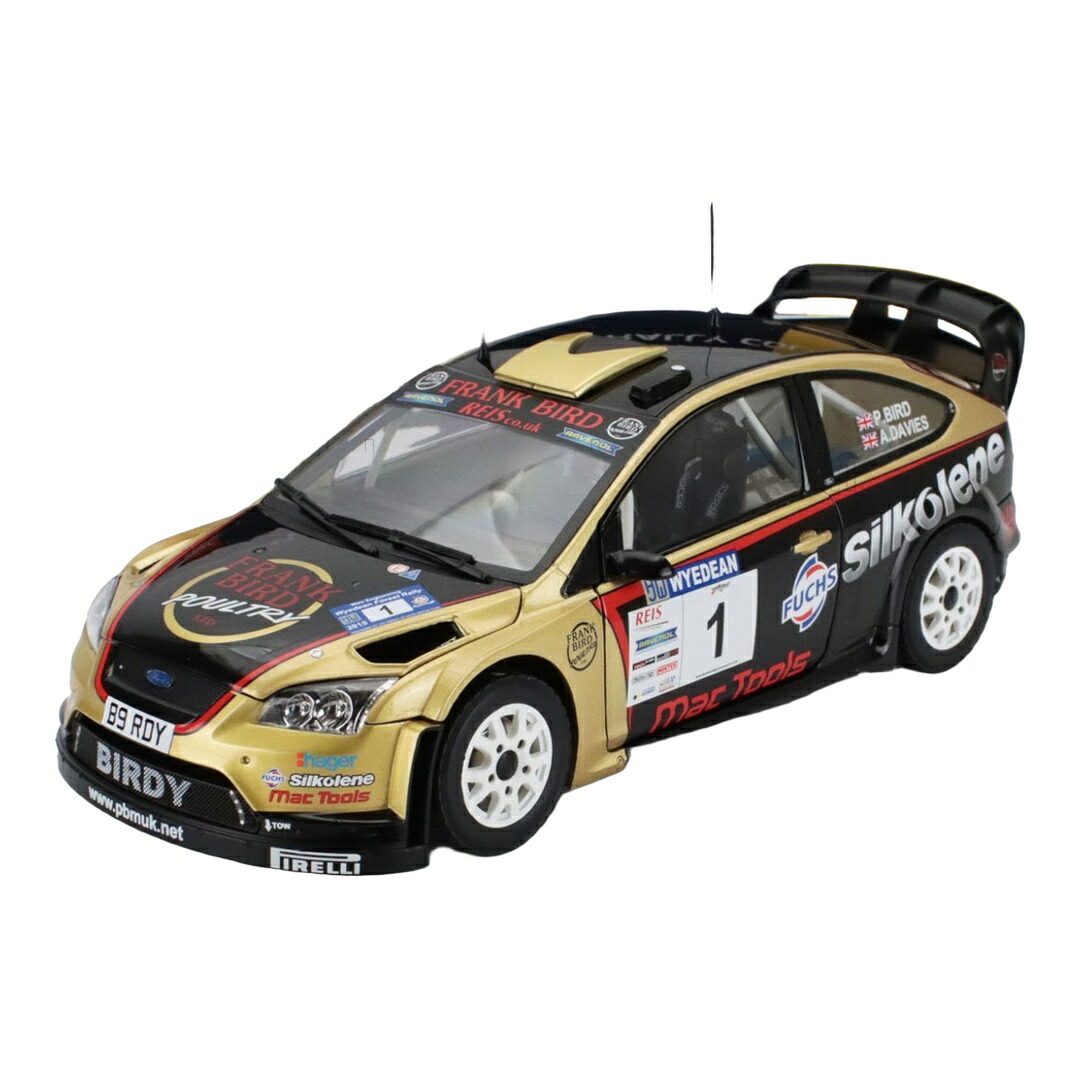 Fordジェラルド・r・フォード Focus RS WRC08 #1 Winner Rally Wyedean Forest 2015 P.Bird A.Davies 黒いこと ゴールド 制限事項版 / Sun Star 1/18 ミニカー
