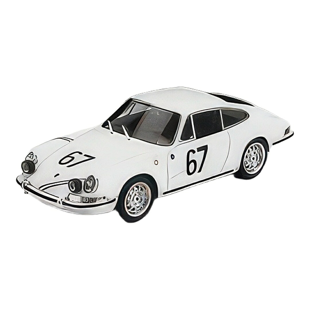 ポルシェ 901 911 S #67 24第四次元ルマン 1967 P.Boutin P.Sanson 白いこと / Tecno 1/43 ミニカー