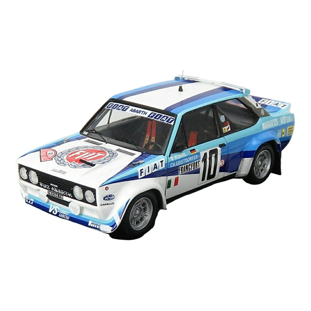 【取って置く】 Fiat勅令 131 Abarthアバルト #10 勝ちとる ラリーモンテカルロ 1980 W.Rohrl C.Geistdorfer 白いこと/青碧 150台押さえる / Trofeu 1/43 ミニカー