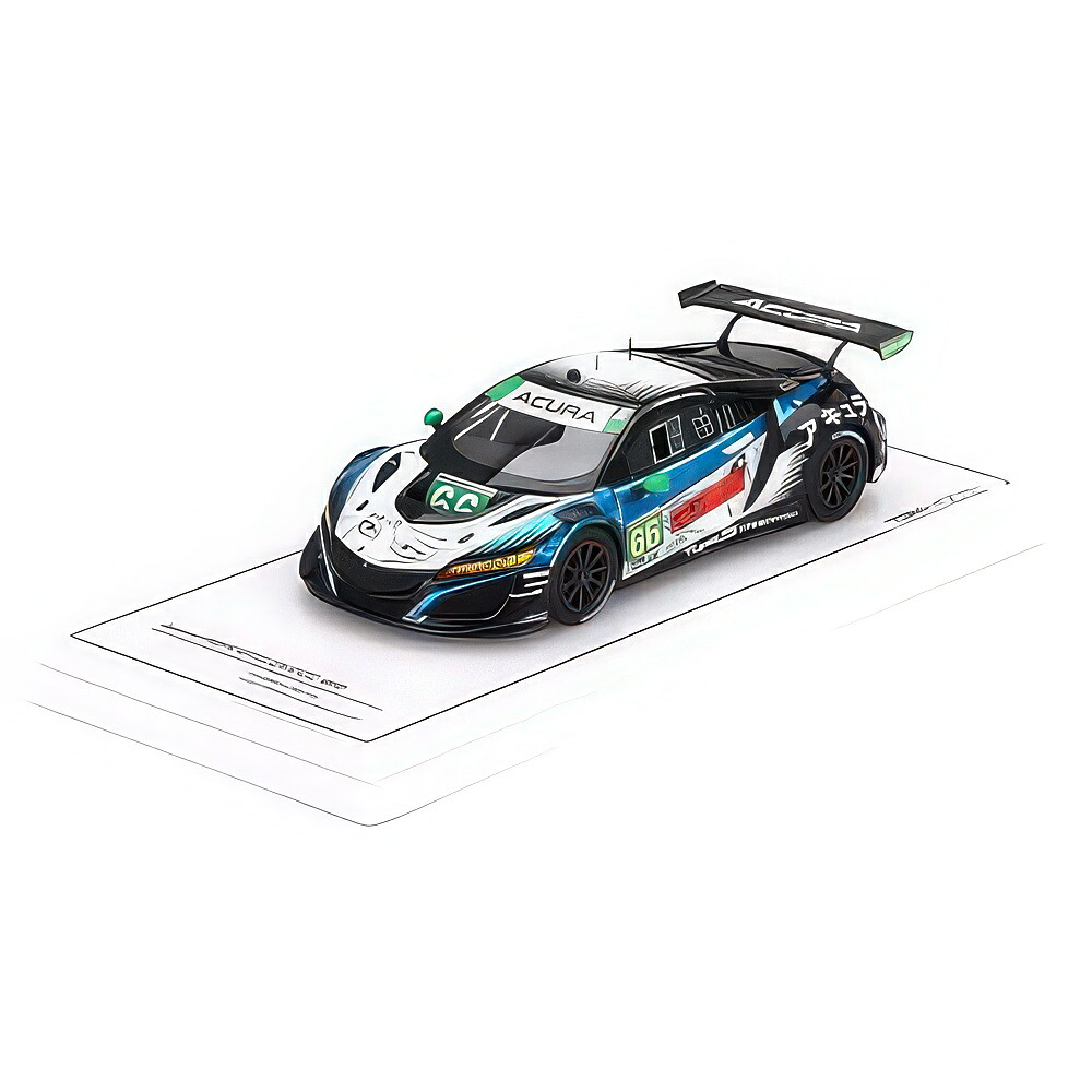 アキュラ NSX GT3 Evo22 #66 グラディエントレーシング 黒いこと IMSA ロング砂浜GP 2022 / TrueScale 1/43 ミニカー