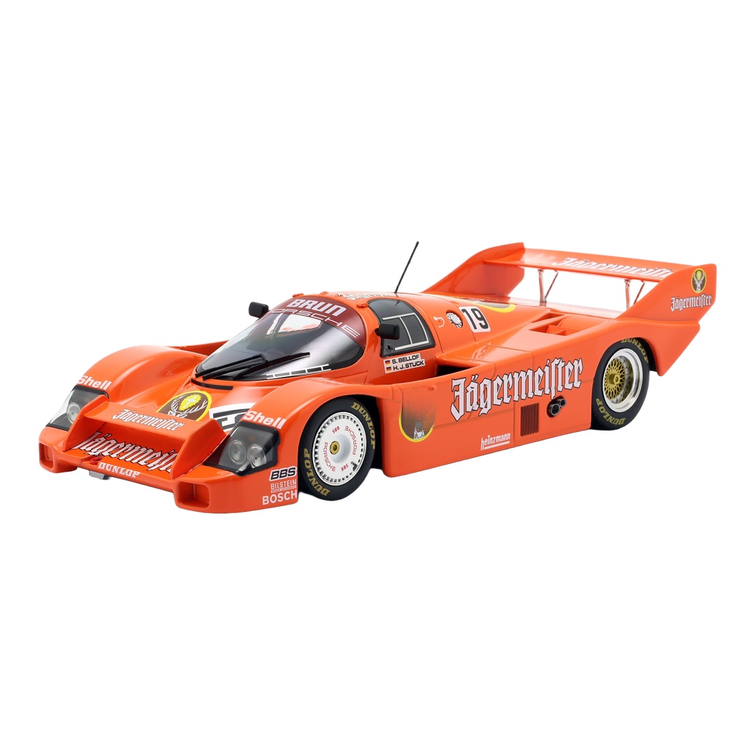 【取っておく】 Porscheポルシェ 956B #19 J?germeister イモラ1000粁 1984 S.Bellof H.J.Stuck オレンジ色 / Werk83 1/18 ミニカー
