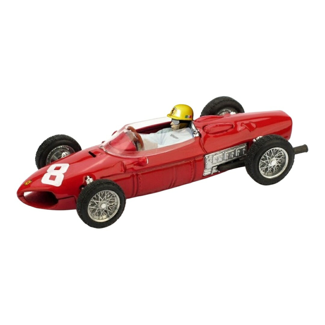 Ferrariフェラーリ 156 F1 1961 赤いこと #8 イタリア共和国GP リカルド・ロドリゲス １番ウッド図形付 / BRUMM 1/43 ミニカー