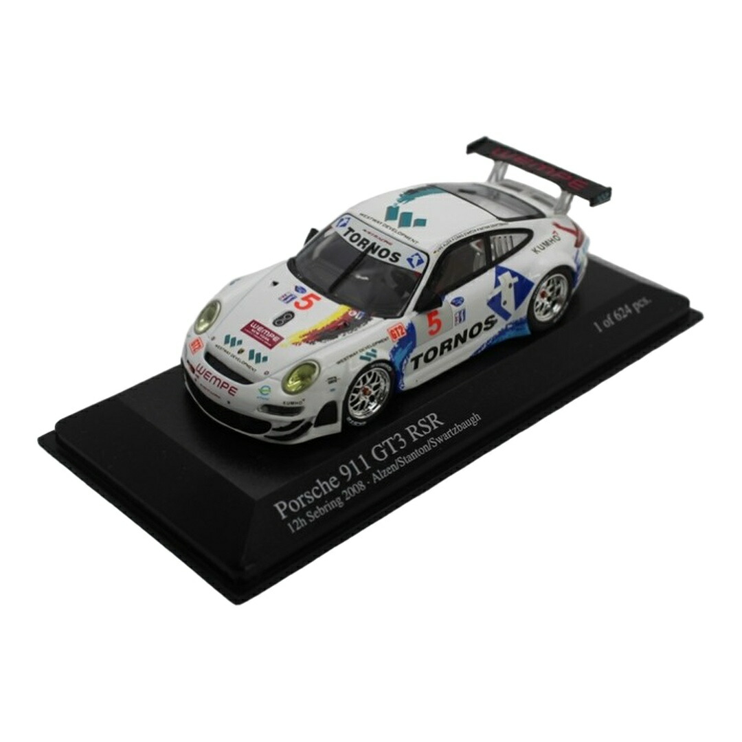 Porscheポルシェ 911 GT3 RSR #5 12第四次元セブ輪っか 2008 Alzen Stanton Swarbaugh 624台制限事項 / Minichamps 1/43