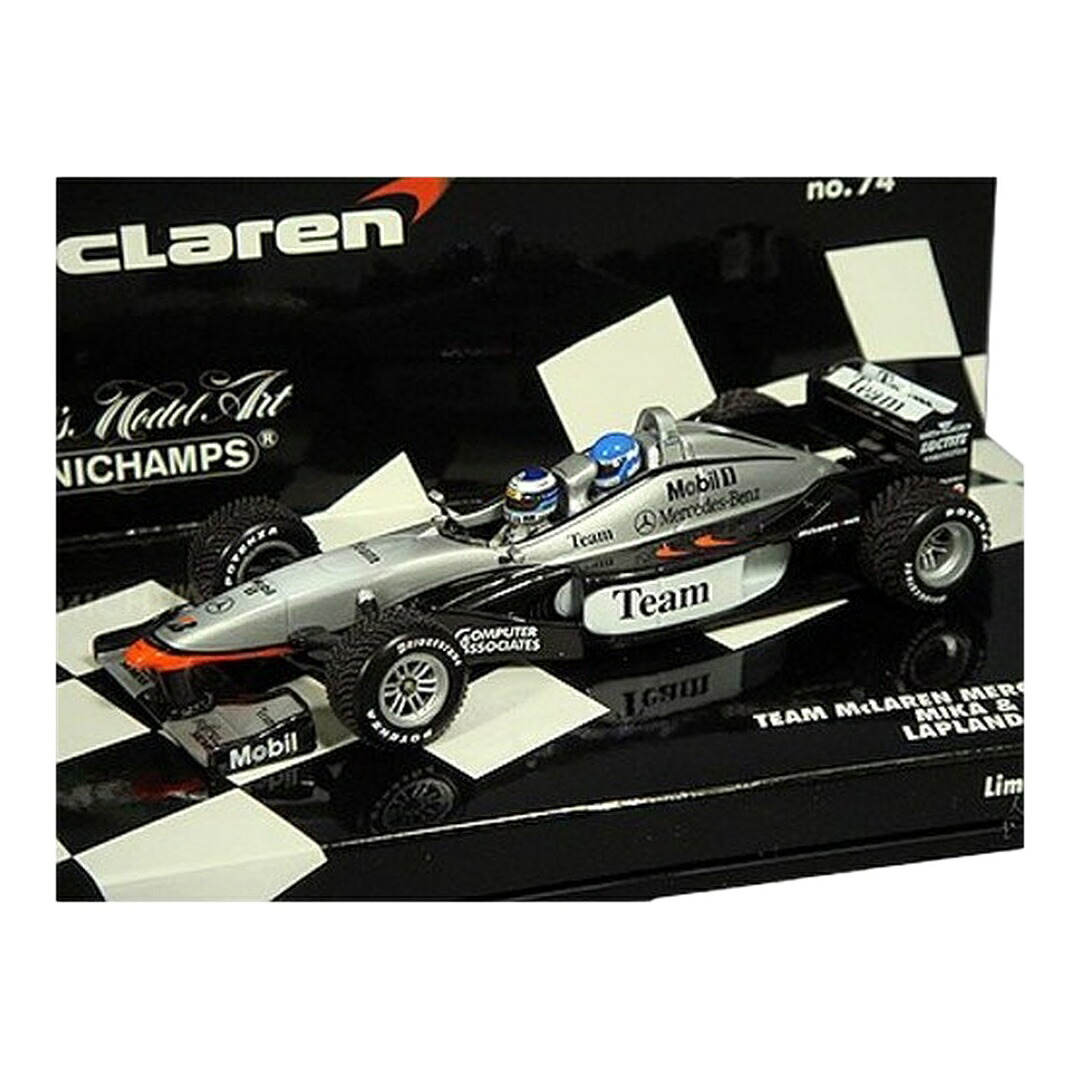 McLarenマクラーレン MP4 Mercedesメルセデスベンツ 1998 しろがね色 / Minichamps 1/43 ミニカー