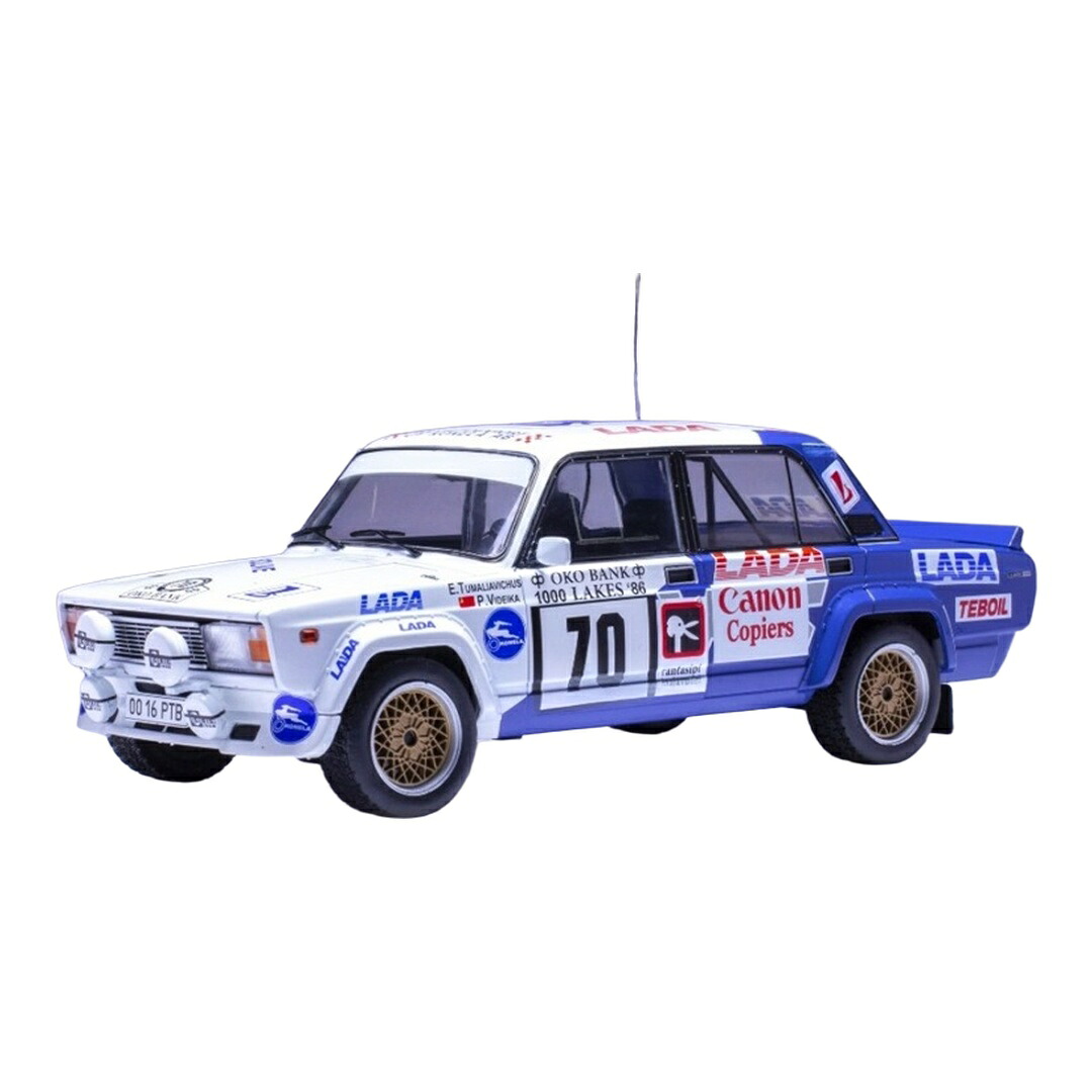 Ladaラダ 2105 VFTS #70 1000湖ラリー 1986 白いこと/青色 / IXO MODELS 1/18 ミニカー