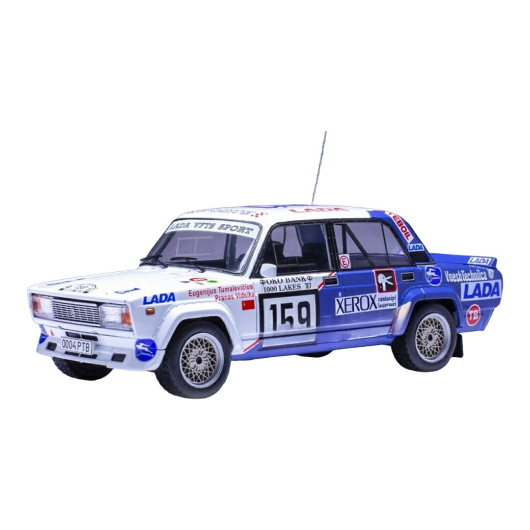 Ladaラダ 2105 VFTS #159 1000湖ラリー 1987 白いこと/青色 / IXO MODELS 1/18 ミニカー