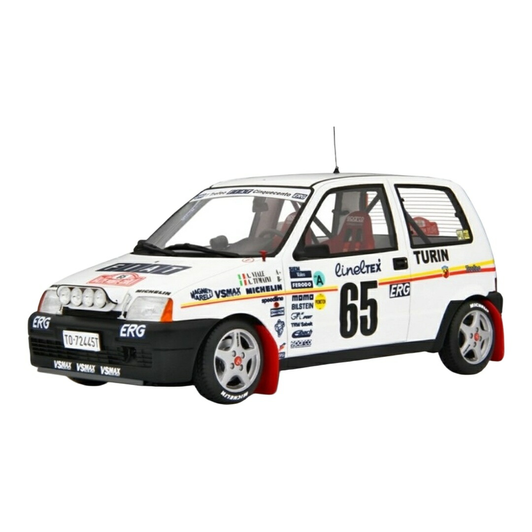 Fiat軍配 Cinquecentoチンクエチェント Trofeoラリー モンテカルロ 1993 白いこと #65 / LAUDO-RACING 1/18 ミニカー