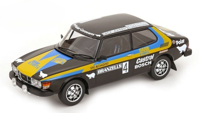 Saab奉公 99 EMS #4 贏ち得る ラリースウェーデン王国 1977 Stig Blomqvist 黒いこと / MCG 1/18 ミニカー