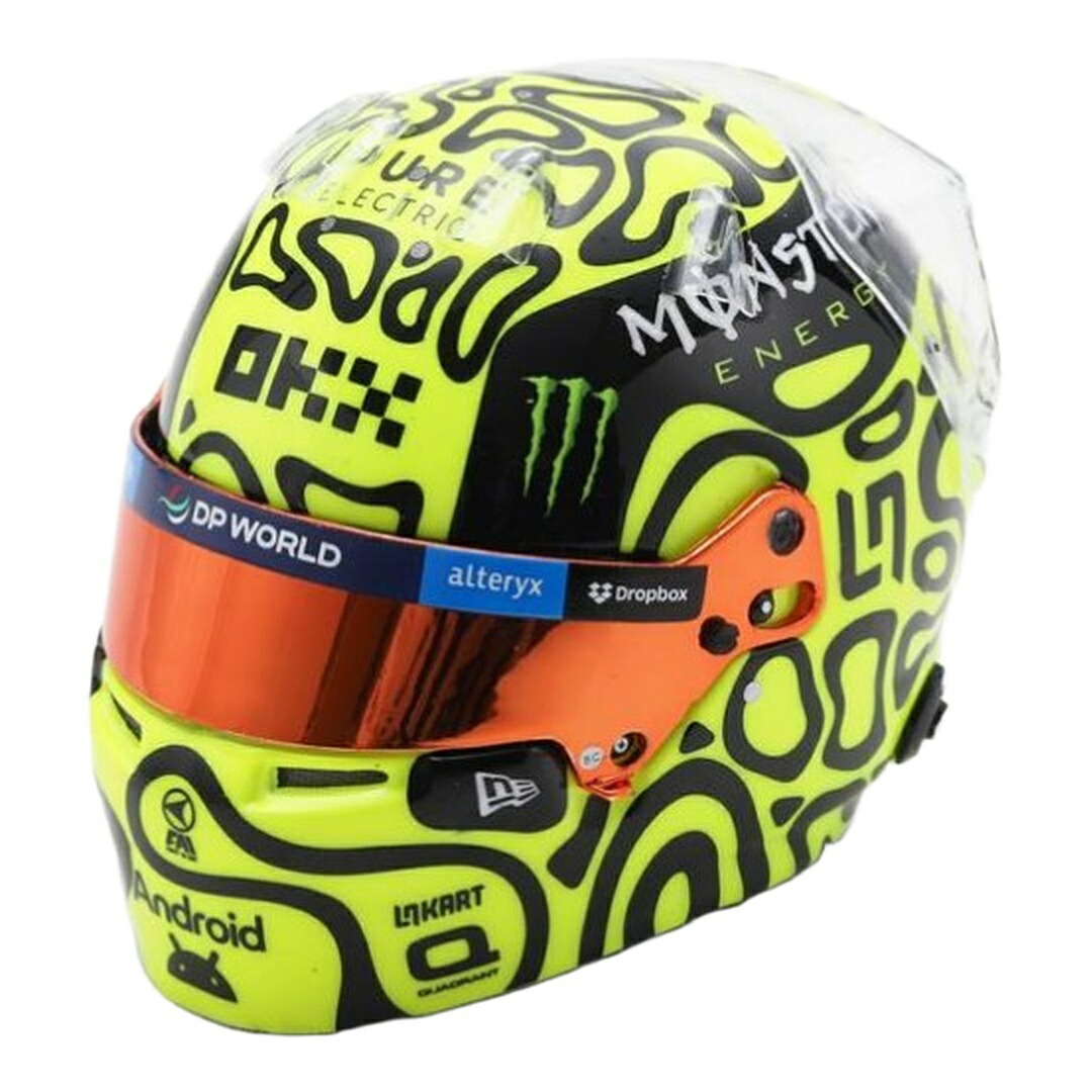McLarenマクラーレン 2024 Lando Norris 安全帽 黄色 / Spark 1/5 ミニカー