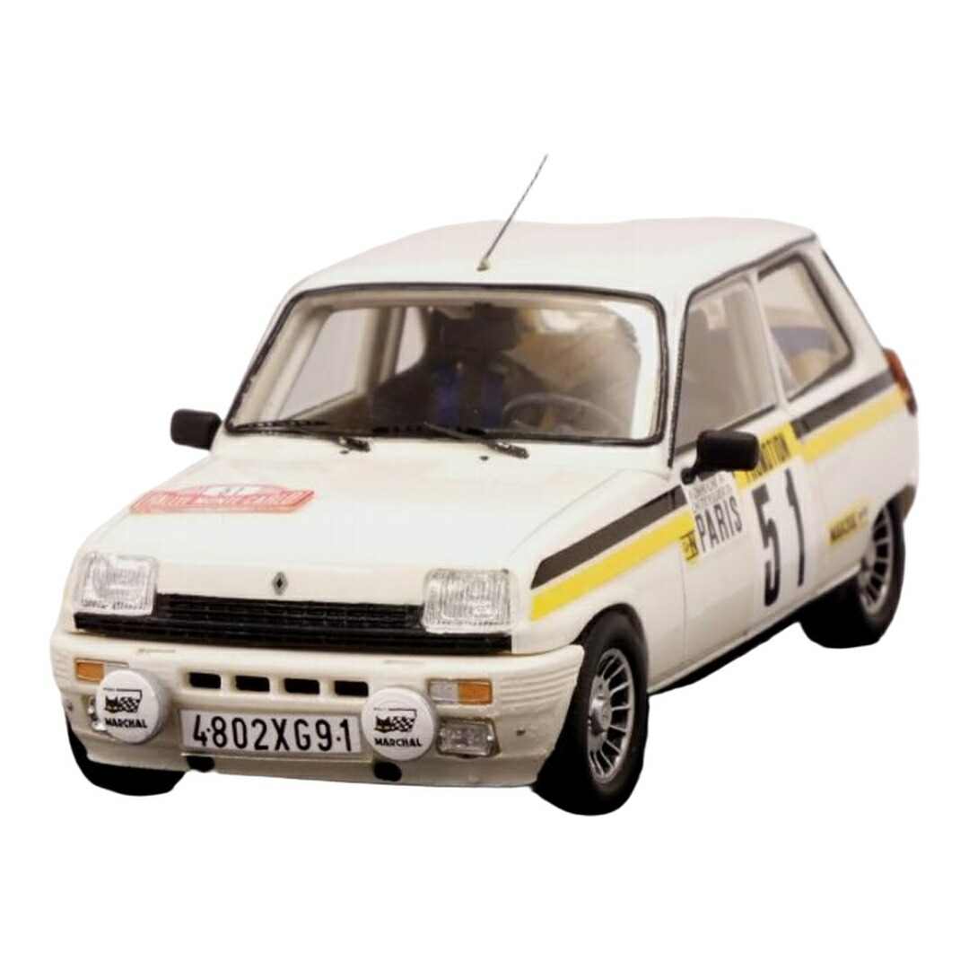 Renaultルノー 5 Alpineアルピーヌ #51 ラリーモンテカルロ 1984 Chauche Teyssier 白いこと / SPARK MODEL 1/43 ミニカー