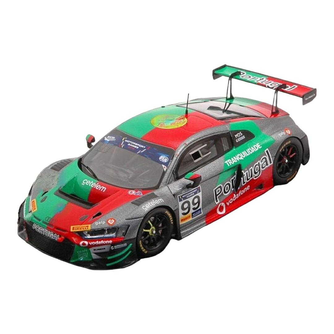 Audiアウディ R8 LMS #99 2019 FIA GT バレルンガ 赤いこと/緑であること/しろがね色 / SPARK MODEL 1/43 ミニカー