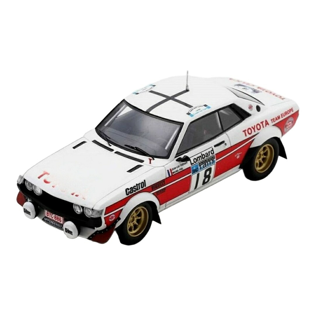 Toyotaトヨタ Celicaセリカ 2000 GT #18 1977 ロンバードRACラリー 白いこと / SPARK MODEL 1/43 ミニカー