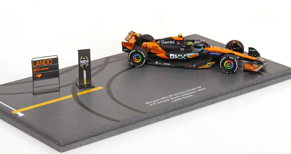 マクラーレン MCL39 #4 2025 アブダビGP ワールドチャンピオン Lando Norris / Spark 1/43 ミニカー｜ラストホビー