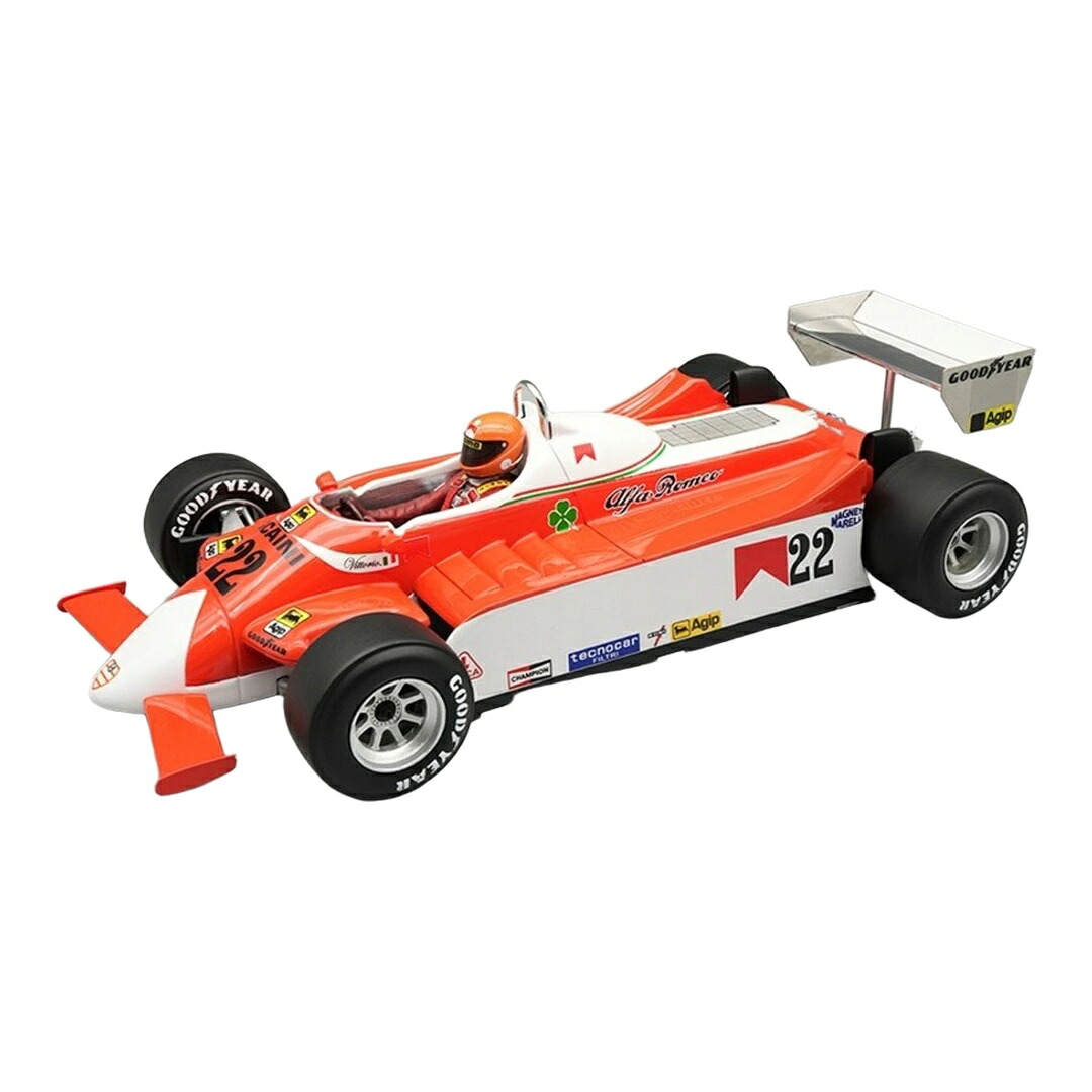 Alfa Romeoアルファロメオ 179 #22 1980 オランダ王国GP Vittorio Brambilla １番ウッド図形付 / TECNOMODEL 1/18 ミニカ