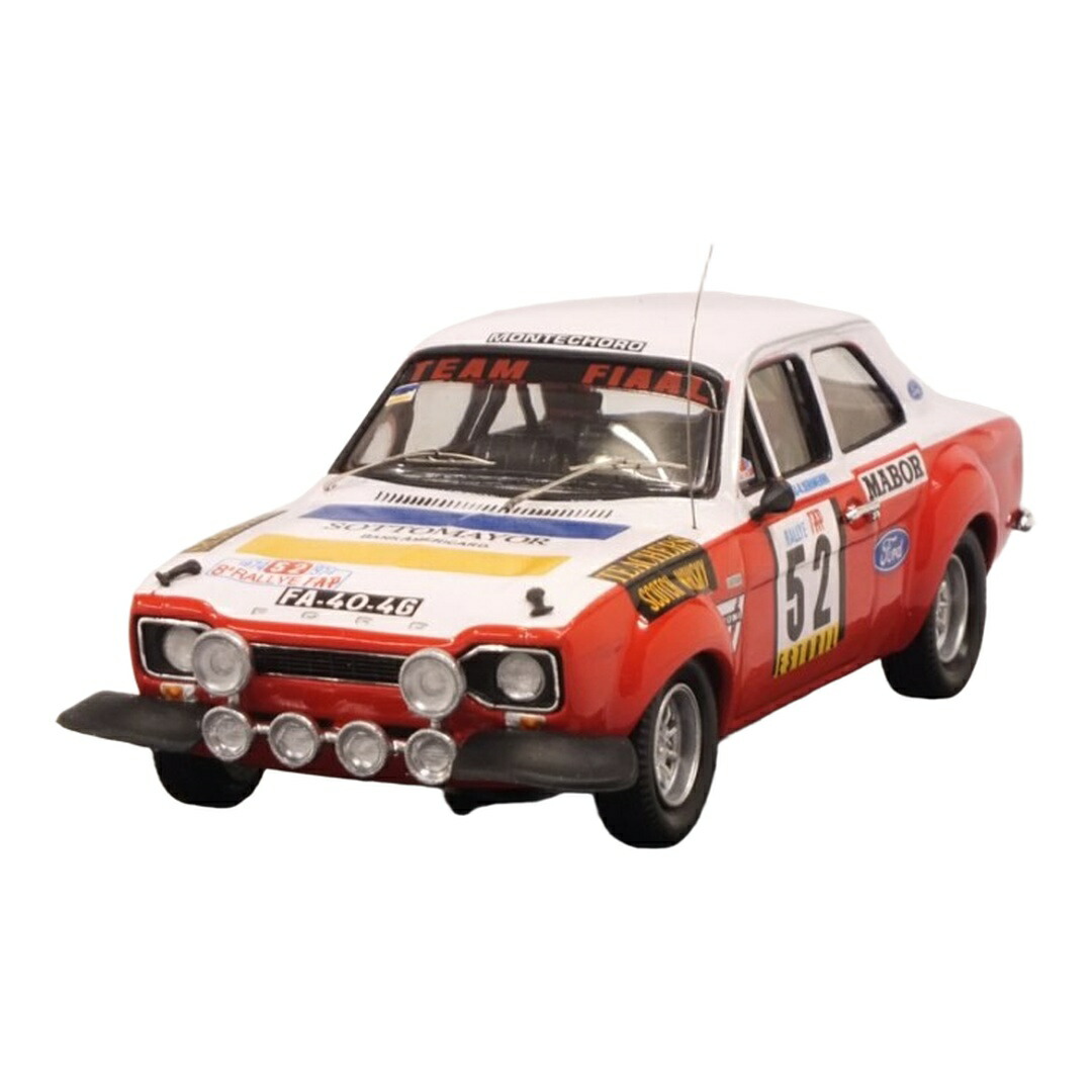 Fordジェラルド・r・フォード Escort附き添い Mk1 #52 TAPラリー 1974 Fontainhas Seromenho 白いこと/赤いこと / TROFEU 1/43 ミニカー