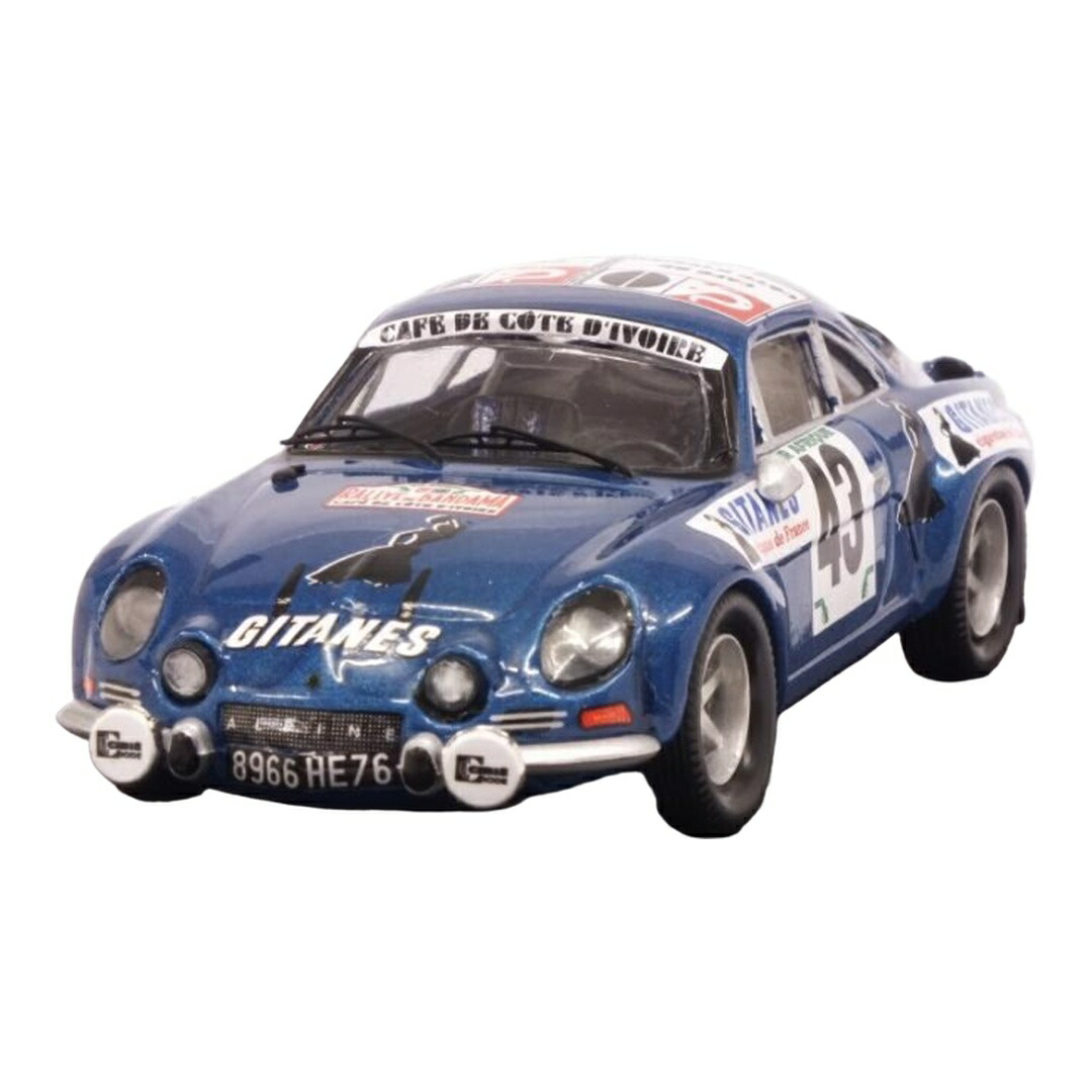 Alpineアルパイン A110 Renaultルノー 1974 #43 ラリーバンダマ Mehta Doughty / TROFEU 1/43 ミニカー
