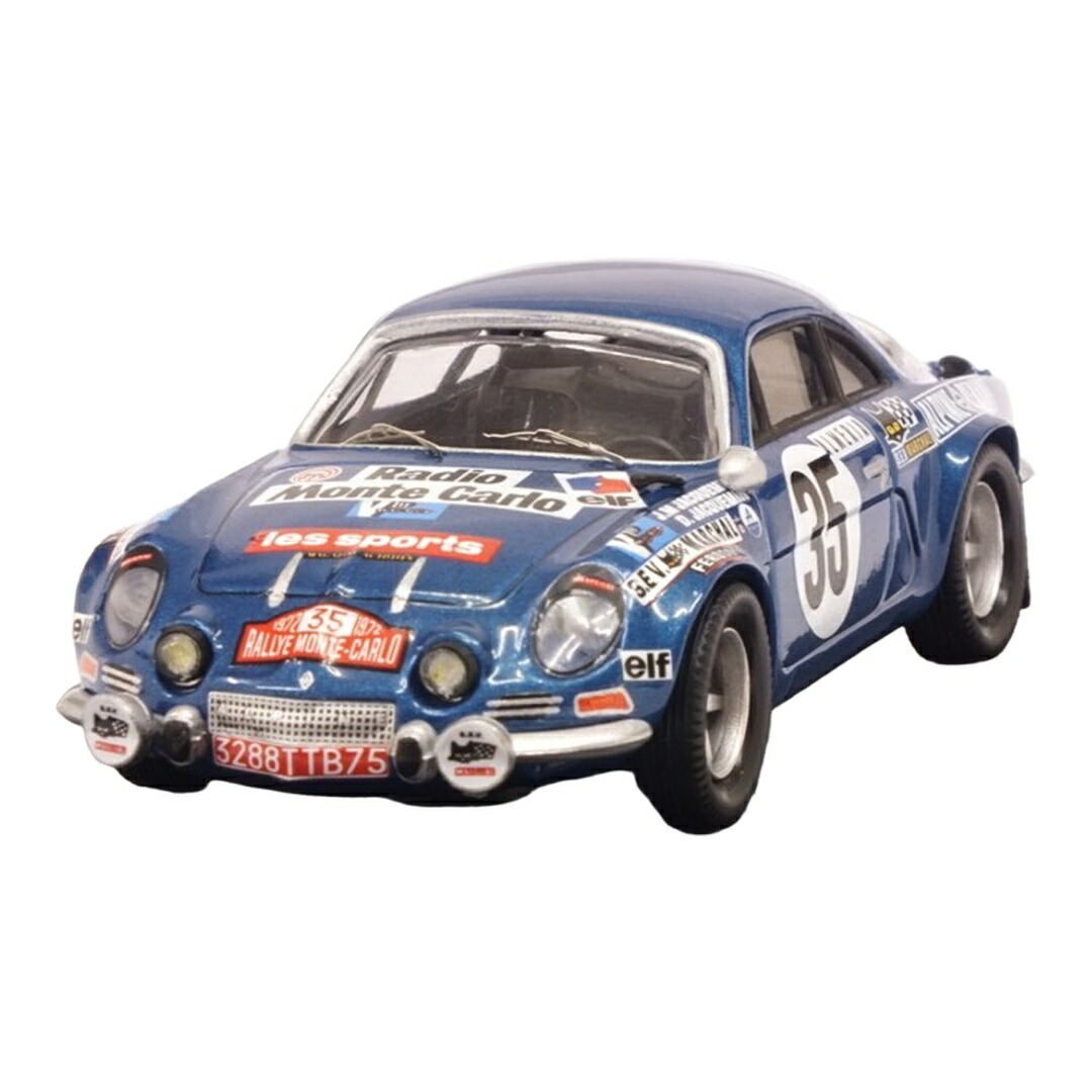 Alpineアルピーヌ A110 Renaultルノー 1972 青色 #35 ラリーモンテカルロ / TROFEU 1/43 ミニカー