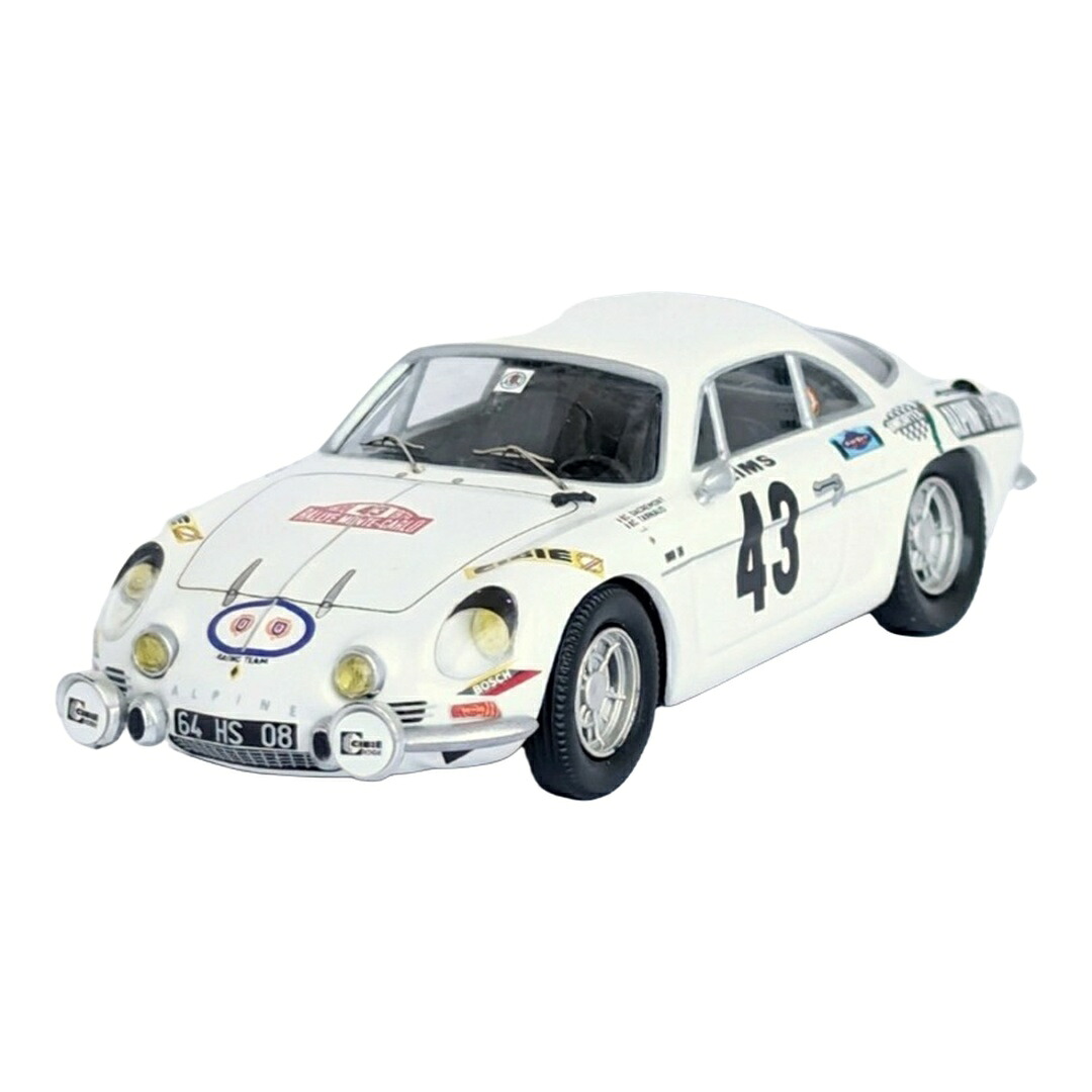 Alpineアルピーヌ A110 Renaultルノー 1973 #43 ラリーモンテカルロ Dacremont Desvignes 白いこと / TROFEU 1/43 ミニカー
