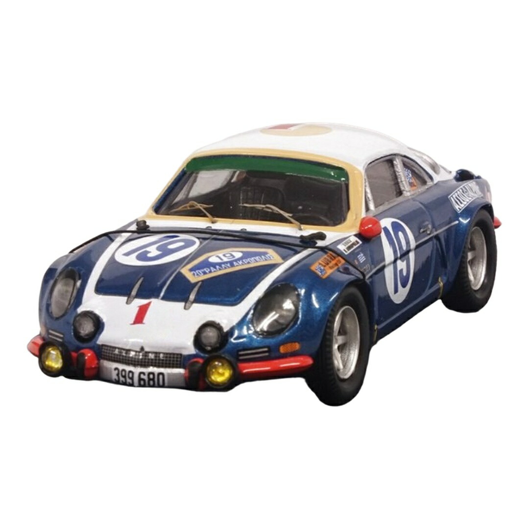 Alpineアルピーヌ A110 Renaultルノー 1972 青色 #19 ラリーアクロポリス / TROFEU 1/43 ミニカー