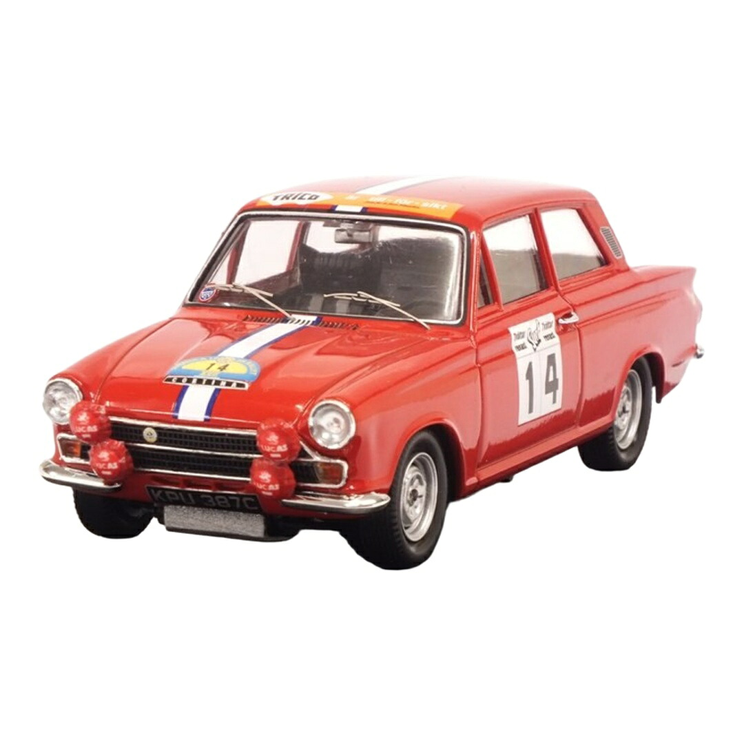 Fordジェラルド・r・フォード Cortinaコルチナ Lotus芙蓉 1966 赤いこと #14 ラリースウェーデン王国 Soderstrom Palm / TROFEU 1/43 ミニカー